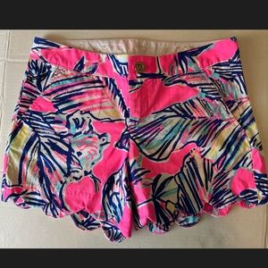 Lilly Pulitzer Buttercup Shorts In Tiki Pink Cabana, NWOT, Sz 00